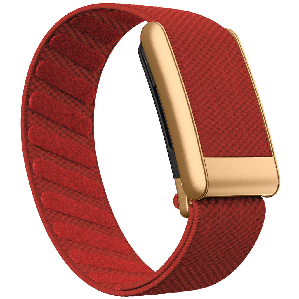 WHOOP 5.0 Standard Woven Band — Matte Rose Gold - 红色