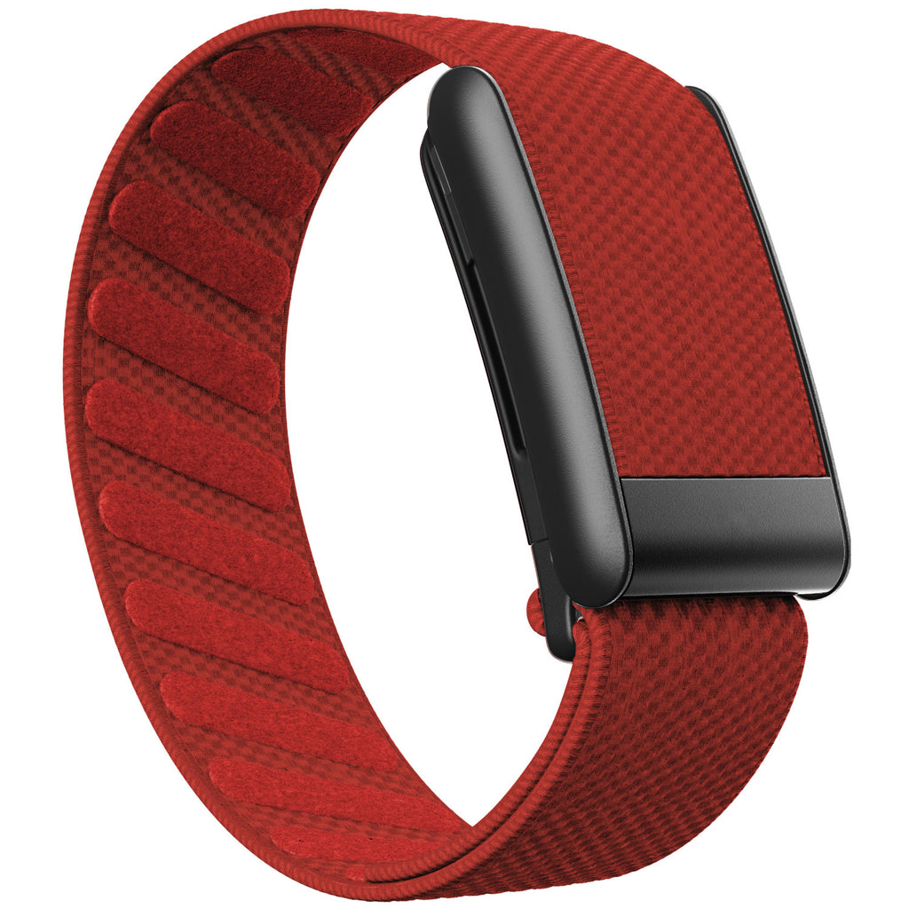 WHOOP 5.0 Standard Woven Band — Matte Black - 红色