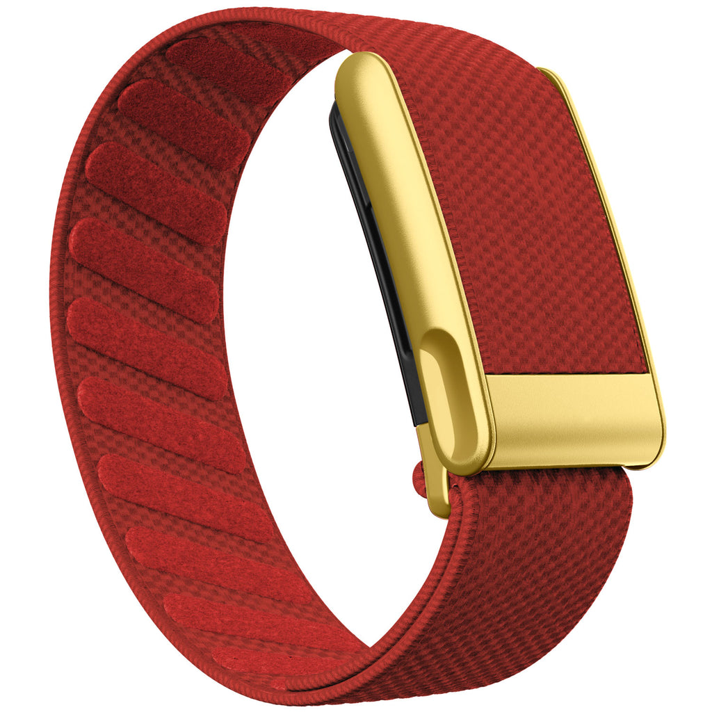 WHOOP 5.0 Standard Woven Band — Matte Gold (MG) - 红色