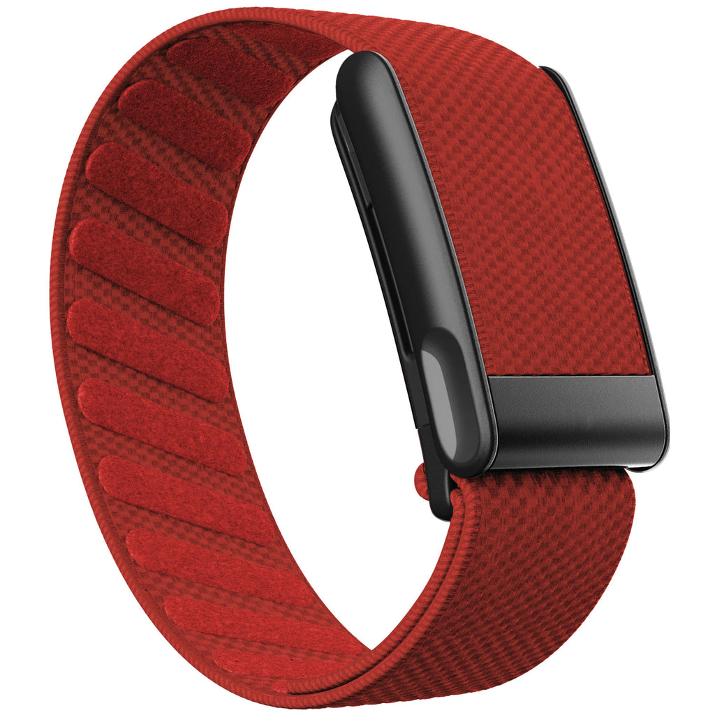 WHOOP 5.0 Standard Woven Band — Matte Black (MG) - 红色