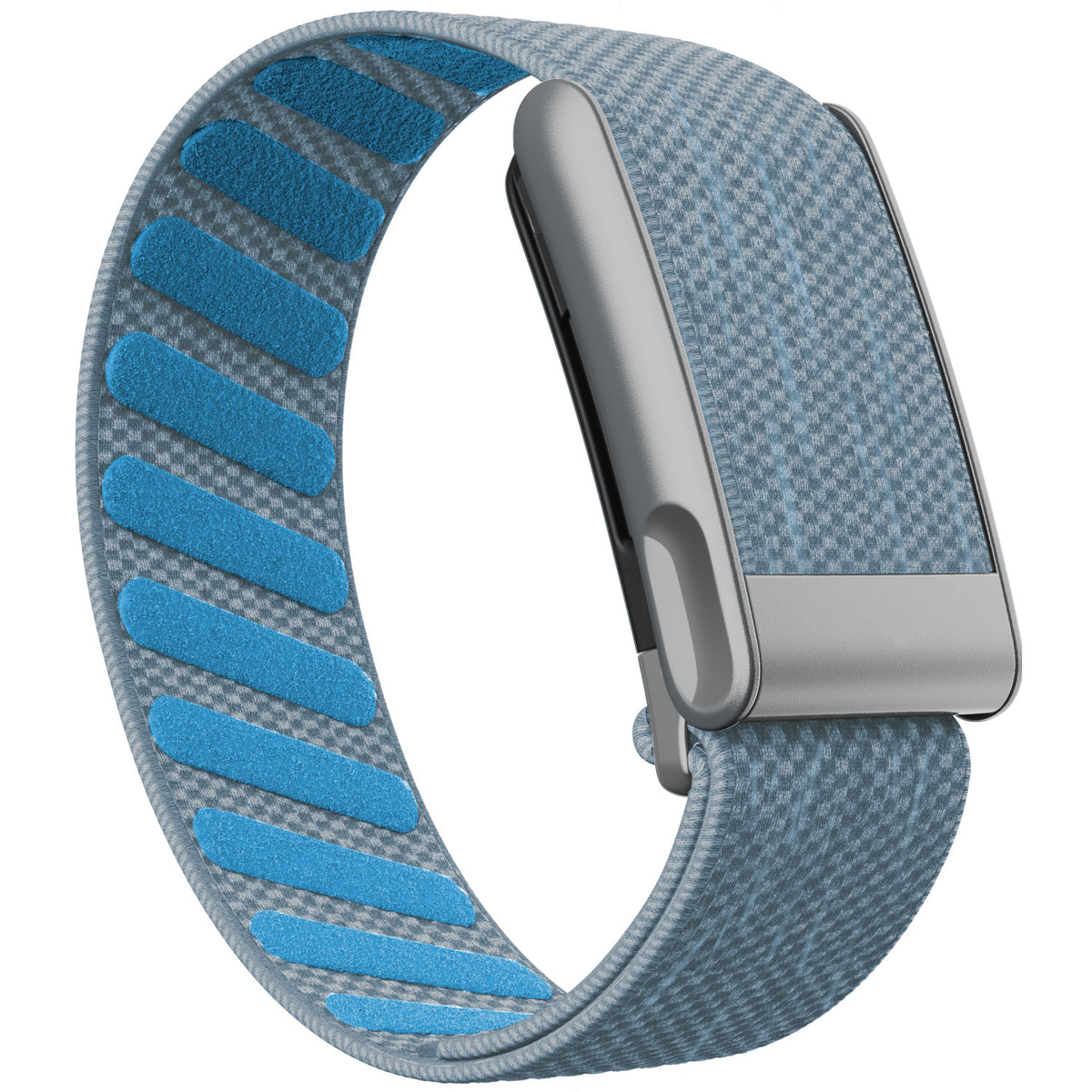WHOOP 5.0 Standard Woven Band — Matte Silver (MG) - 苔蓝