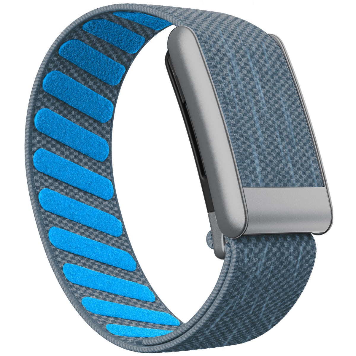 WHOOP 5.0 Standard Woven Band — Matte Silver - 苔蓝