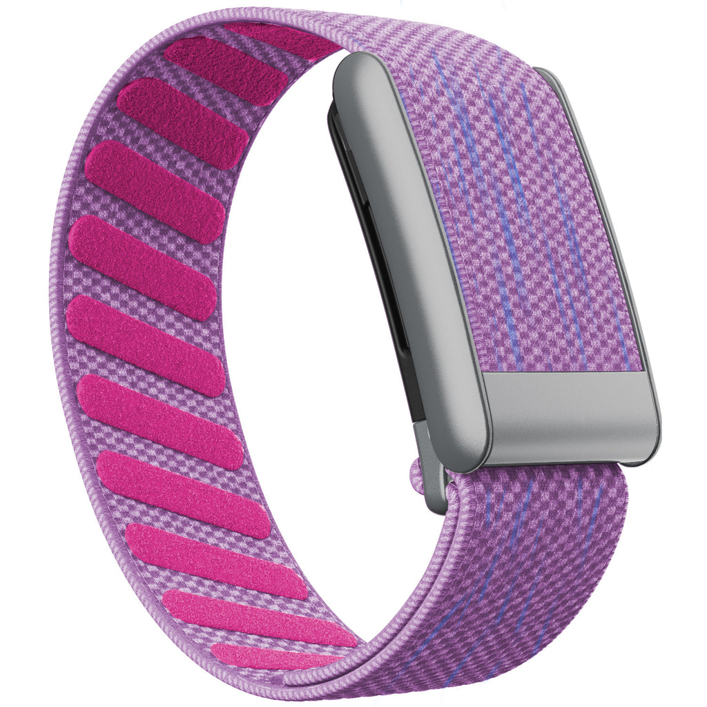 WHOOP 5.0 Standard Woven Band — Matte Silver - 紫色