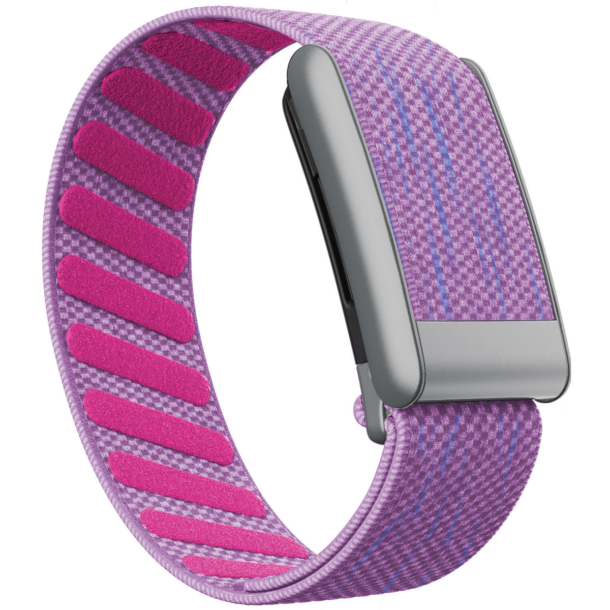 WHOOP 5.0 Standard Woven Band — Matte Silver - 紫色