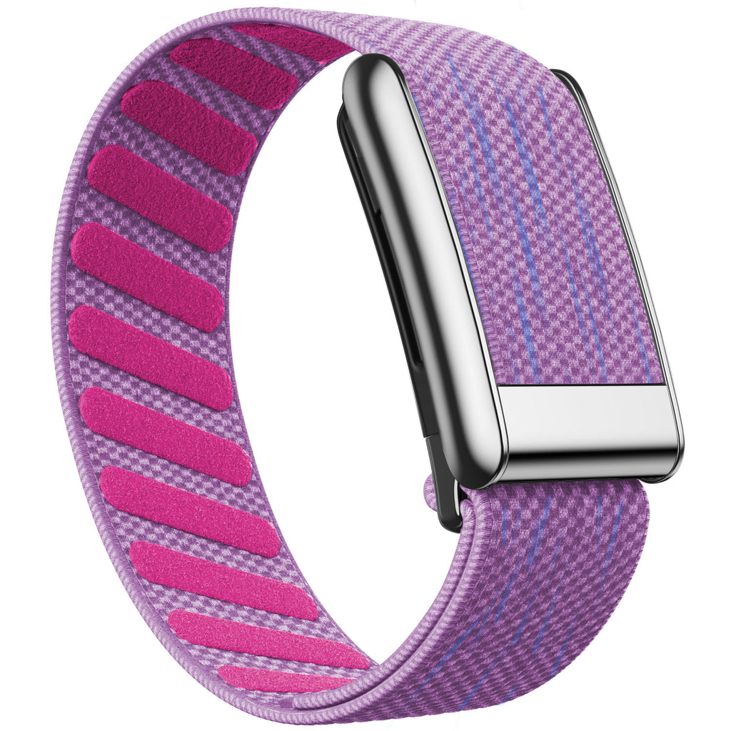 WHOOP 5.0 Standard Woven Band — Titanium Silver - 紫色