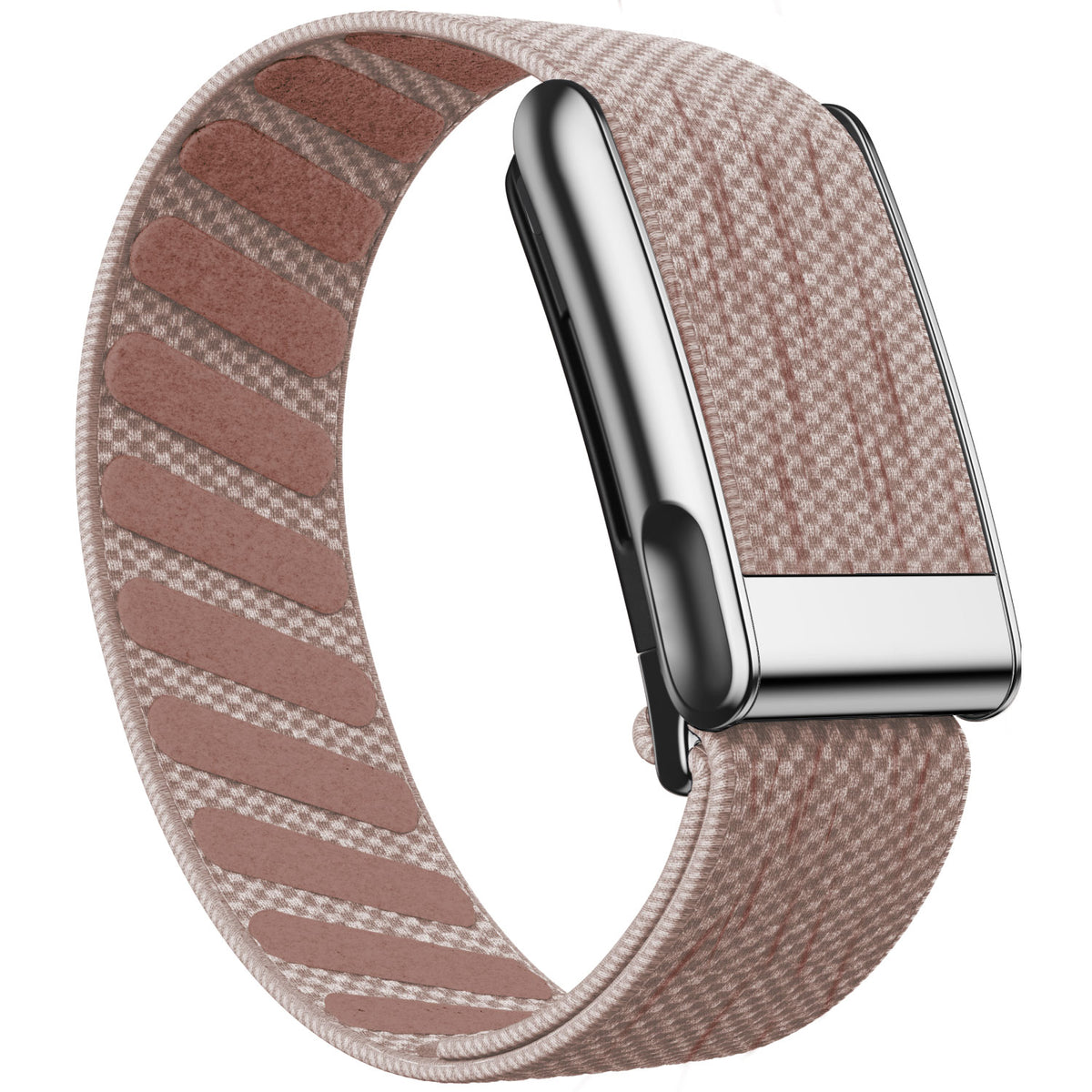 WHOOP 5.0 Standard Woven Band — Titanium Silver (MG) - 琥珀粉