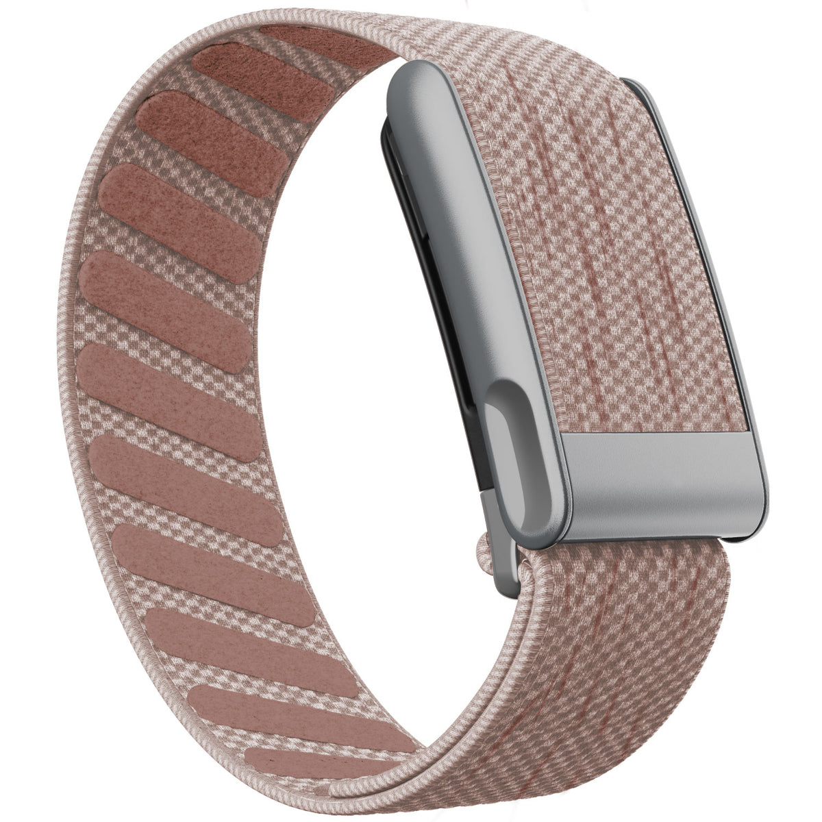 WHOOP 5.0 Standard Woven Band — Matte Silver (MG) - 琥珀粉