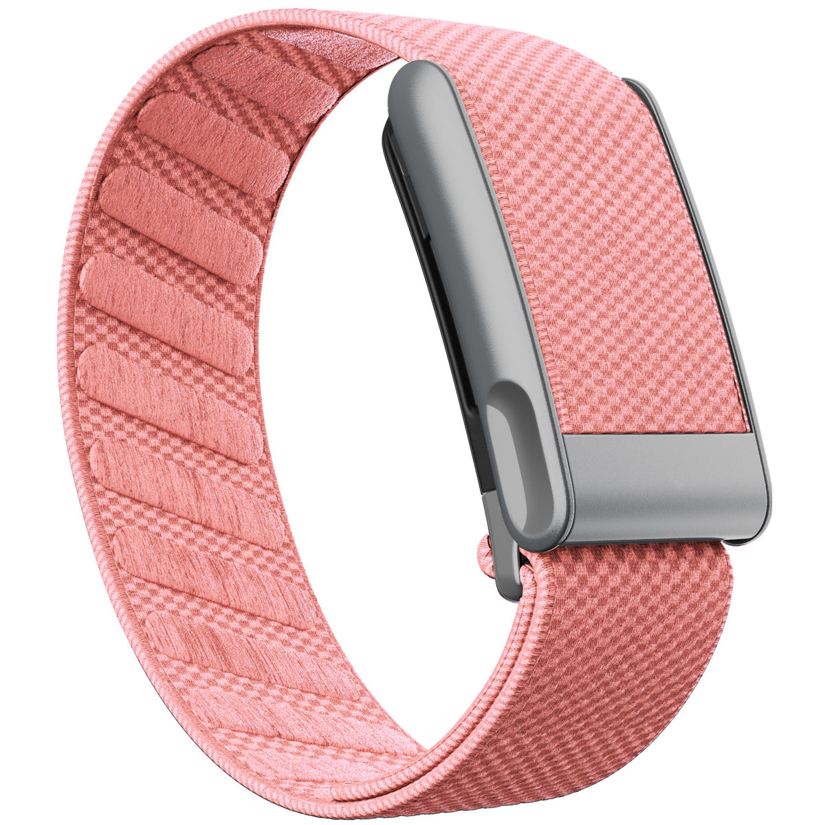 WHOOP 5.0 Standard Woven Band — Matte Silver (MG) - 樱花粉