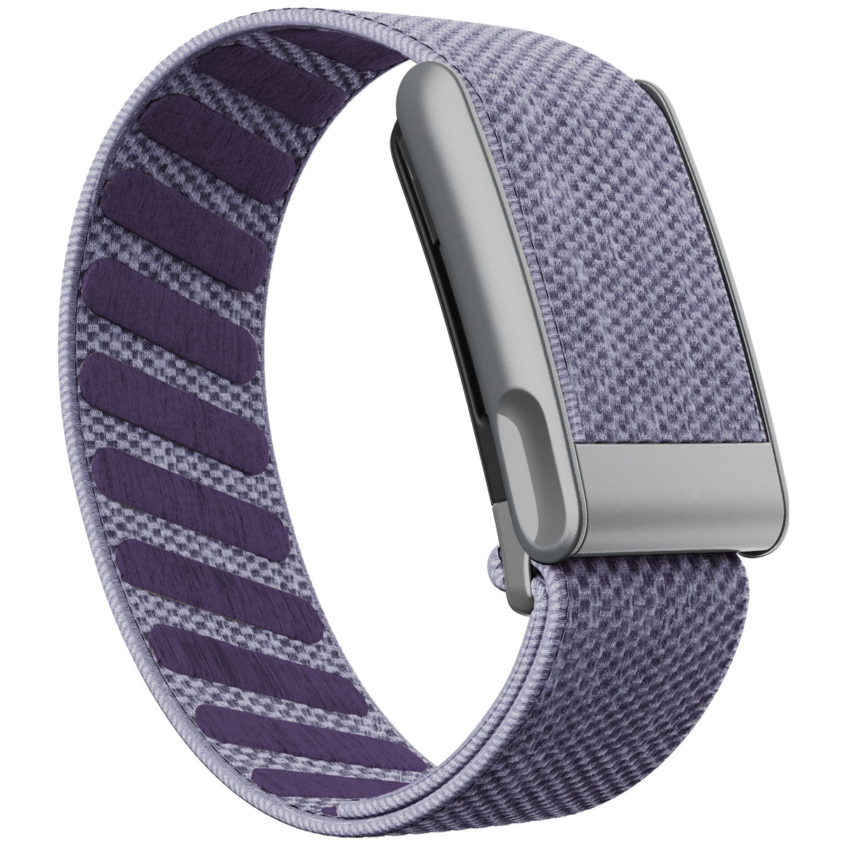 WHOOP 5.0 Standard Woven Band — Matte Silver (MG) - 紫丁香