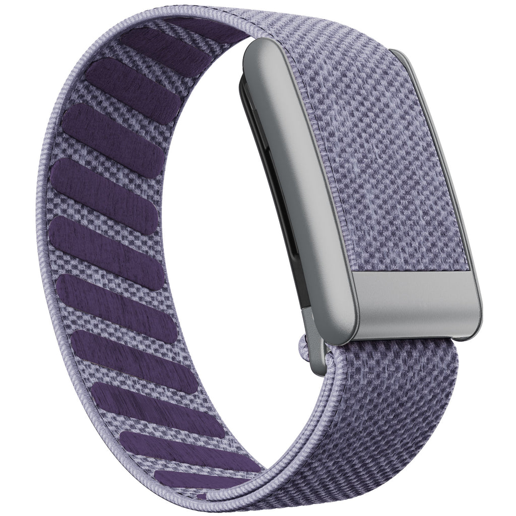 WHOOP 5.0 Standard Woven Band — Matte Silver - 紫丁香