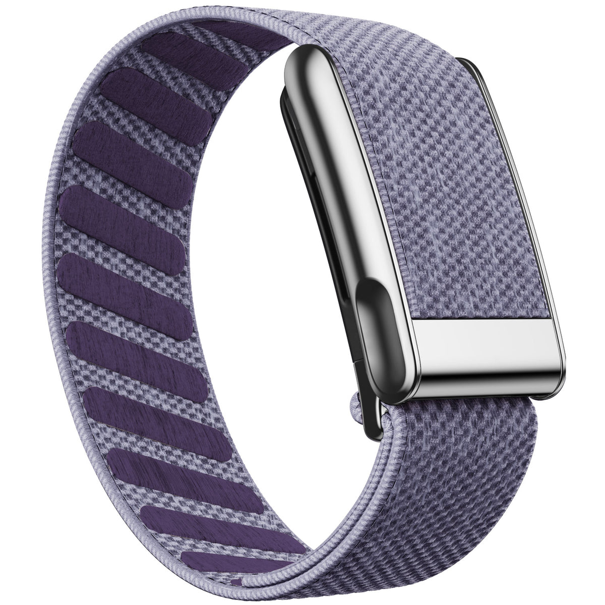WHOOP 5.0 Standard Woven Band — Titanium Silver (MG) - 紫丁香