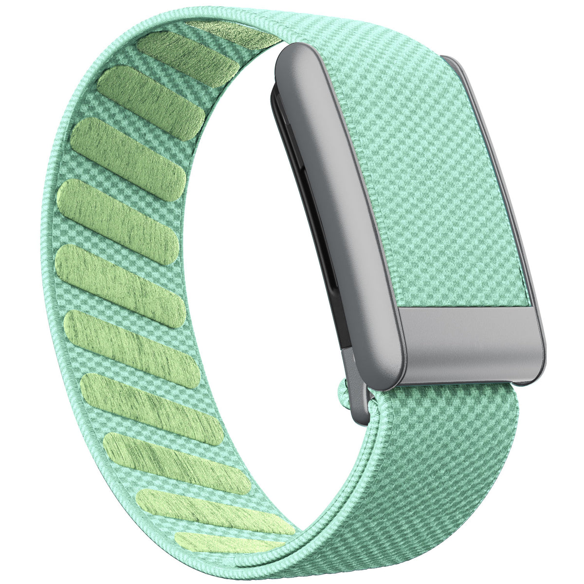 WHOOP 5.0 Standard Woven Band — Matte Silver - 荷叶绿