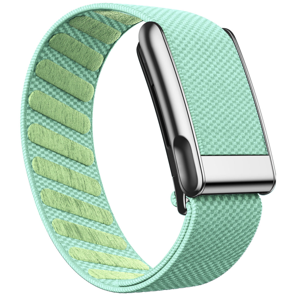 WHOOP 5.0 Standard Woven Band — Titanium Silver (MG) - 荷叶绿