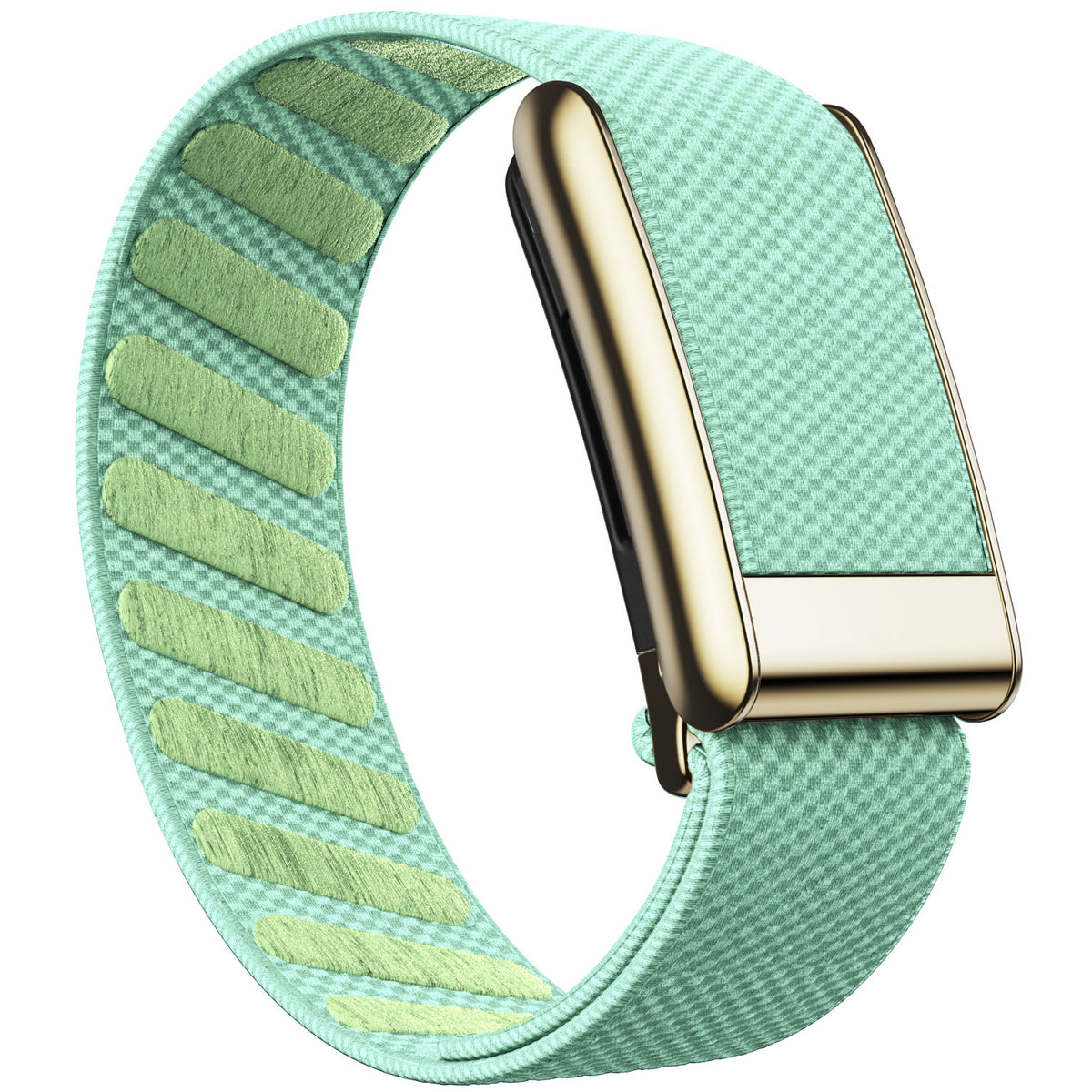 WHOOP 5.0 Standard Woven Band — Titanium Gold - 荷叶绿