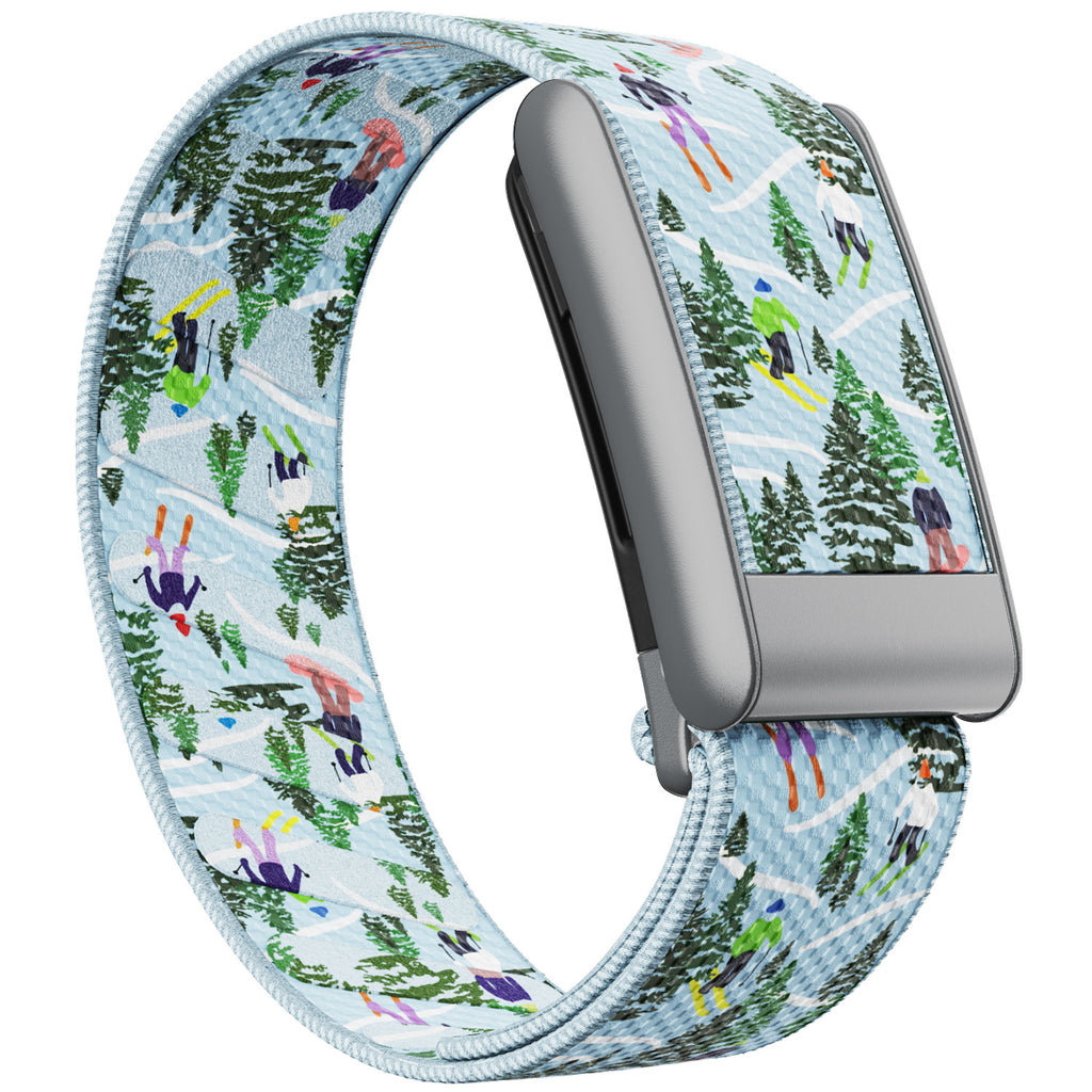 WHOOP 5.0 Standard Woven Band — Matte Silver - 滑雪