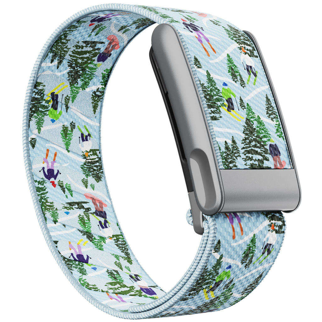 WHOOP 5.0 Standard Woven Band — Matte Silver (MG) - 滑雪