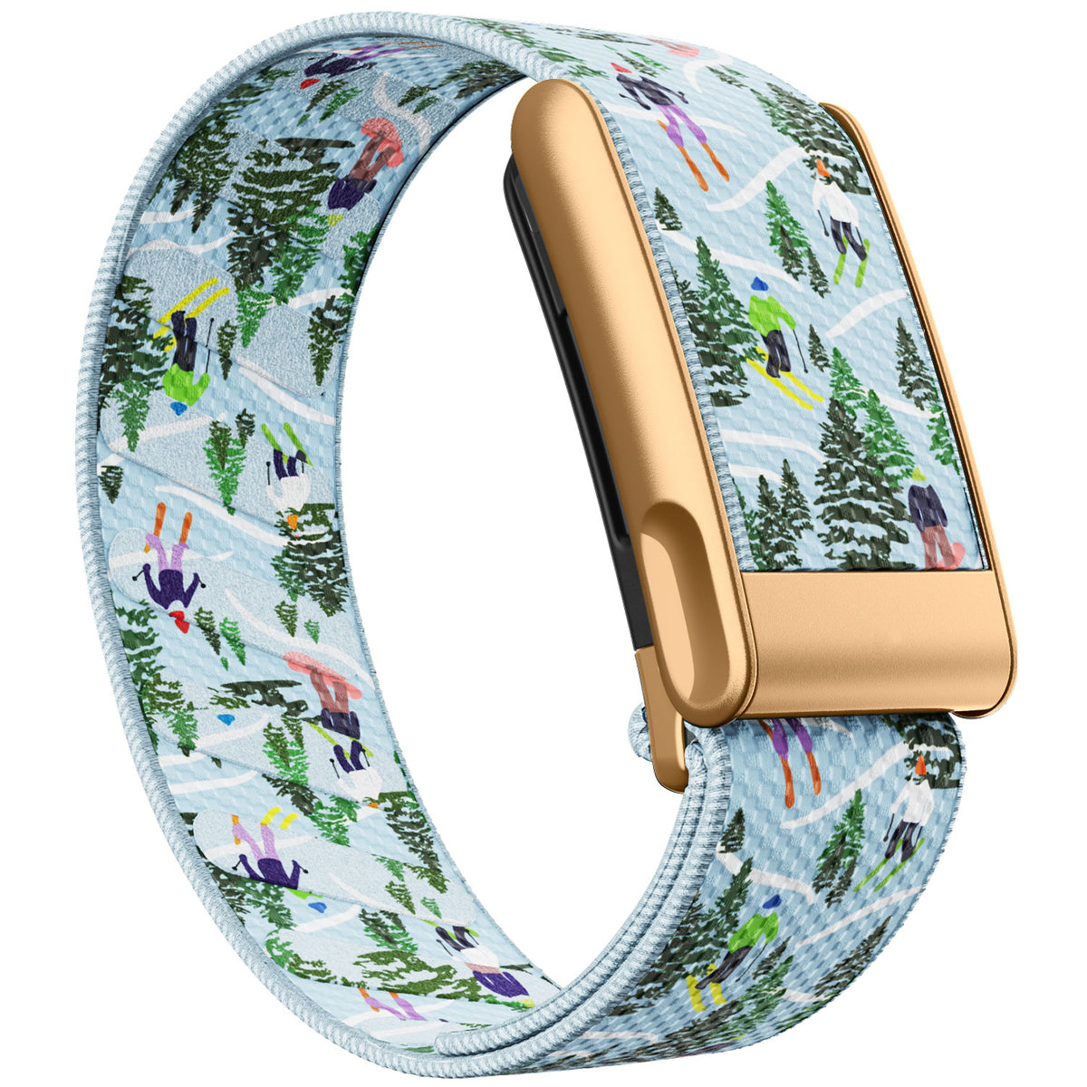 WHOOP 5.0 Standard Woven Band — Matte Rose Gold (MG) - 滑雪