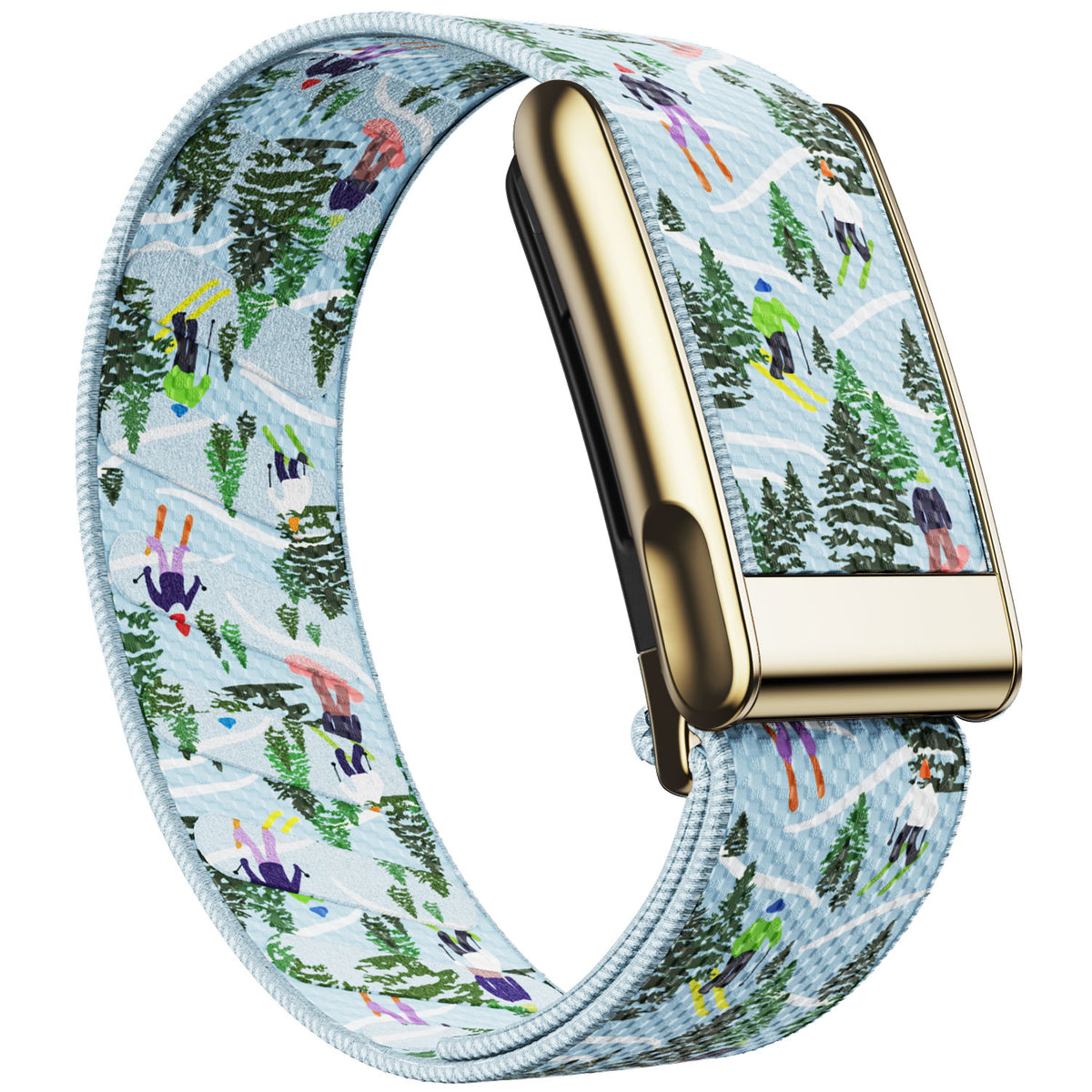 WHOOP 5.0 Standard Woven Band — Titanium Gold (MG) - 滑雪