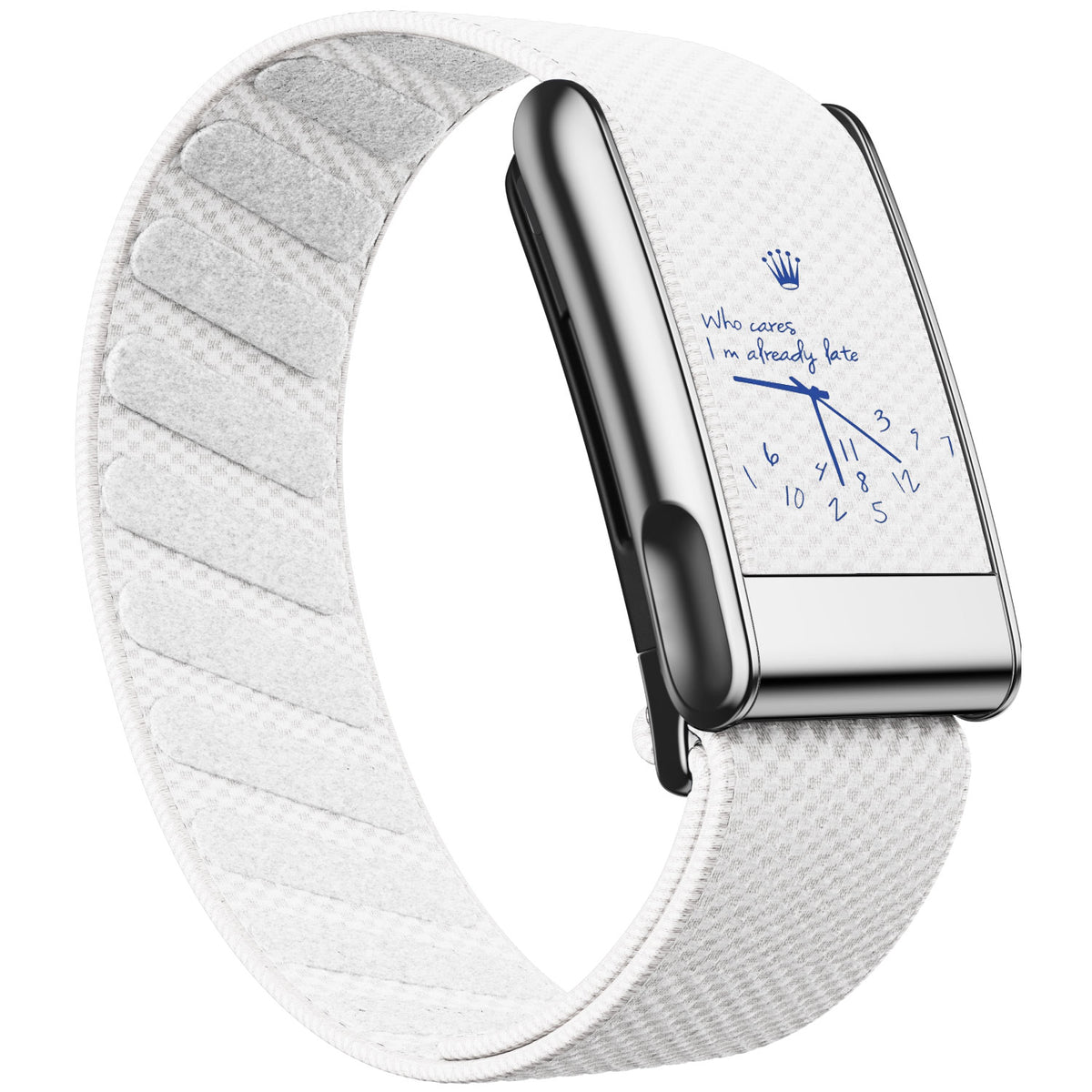 WHOOP 5.0 Standard Woven Band — Titanium Silver (MG) - 时钟