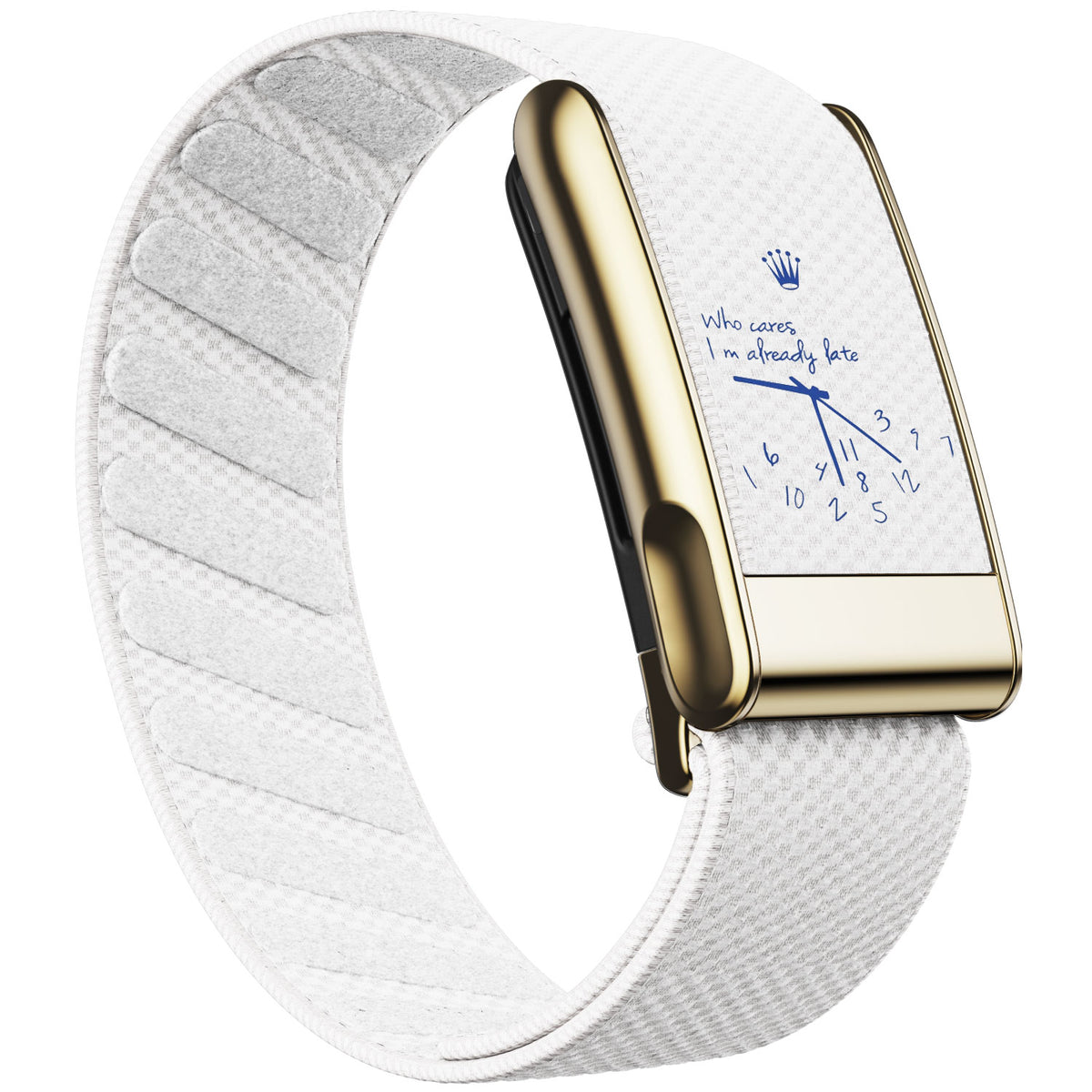 WHOOP 5.0 Standard Woven Band — Titanium Gold (MG) - 时钟