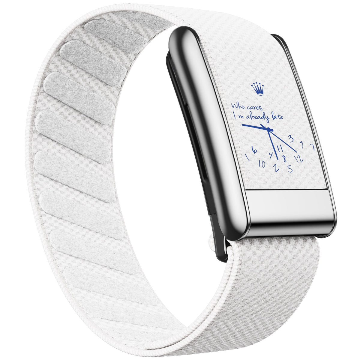 WHOOP 5.0 Standard Woven Band — Titanium Silver - 时钟