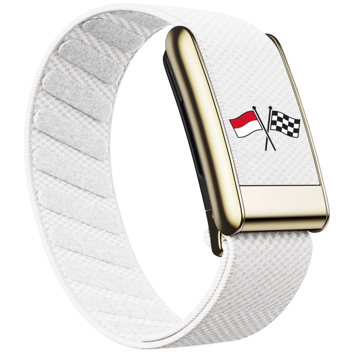 WHOOP 5.0 Standard Woven Band — Titanium Gold - 旗子