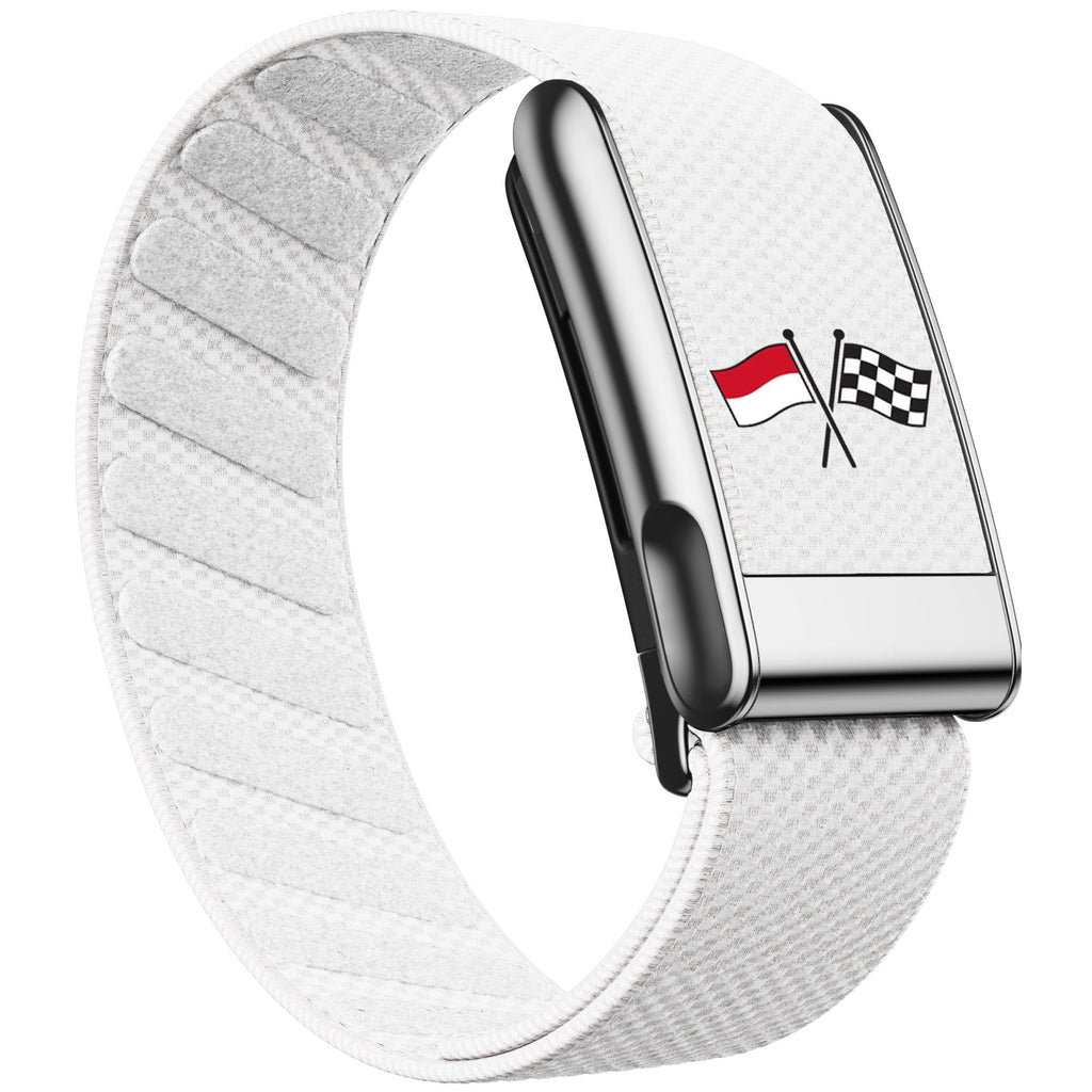 WHOOP 5.0 Standard Woven Band — Titanium Silver (MG) - 旗子