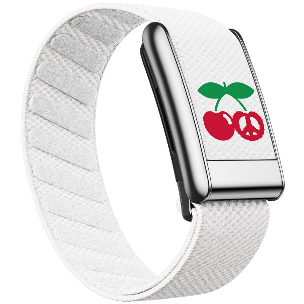 WHOOP 5.0 Standard Woven Band — Titanium Silver - 樱桃