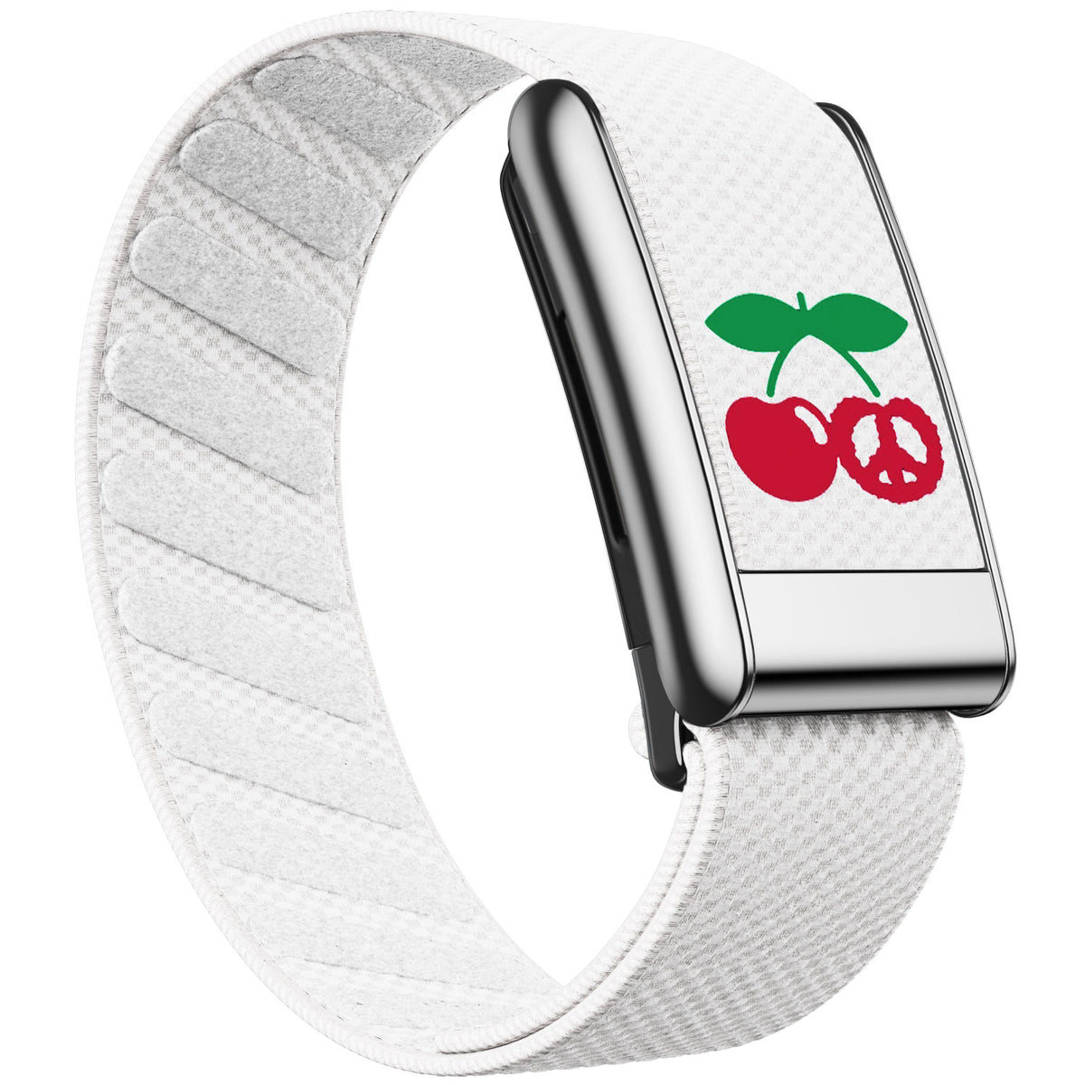 WHOOP 5.0 Standard Woven Band — Titanium Silver - 樱桃