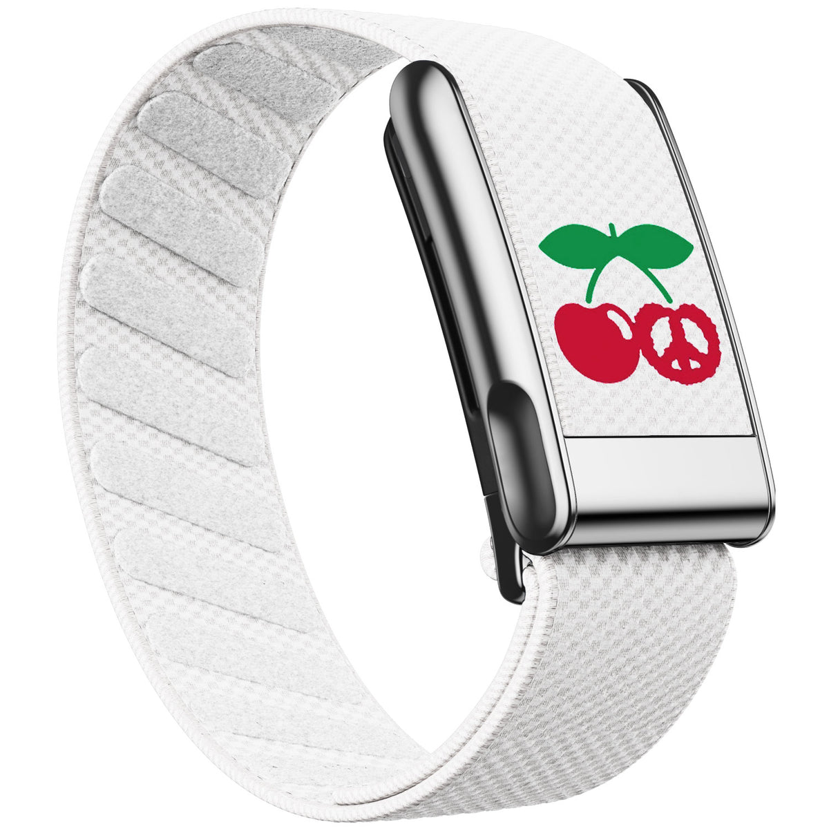 WHOOP 5.0 Standard Woven Band — Titanium Silver (MG) - 樱桃