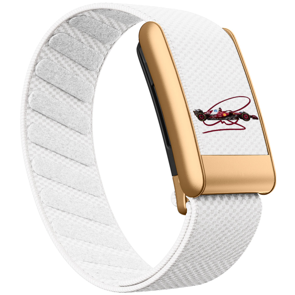 WHOOP 5.0 Standard Woven Band — Matte Rose Gold - 赛车