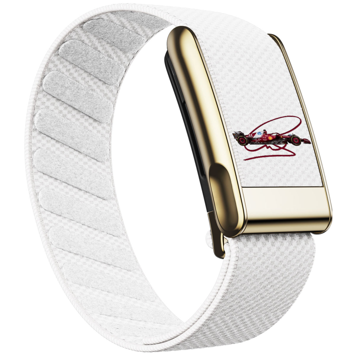 WHOOP 5.0 Standard Woven Band — Titanium Gold (MG) - 赛车