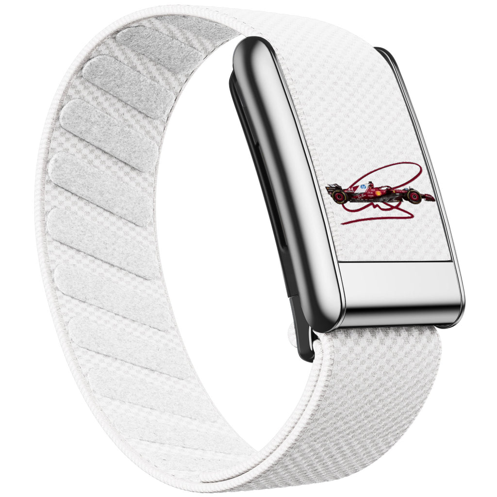 WHOOP 5.0 Standard Woven Band — Titanium Silver - 赛车