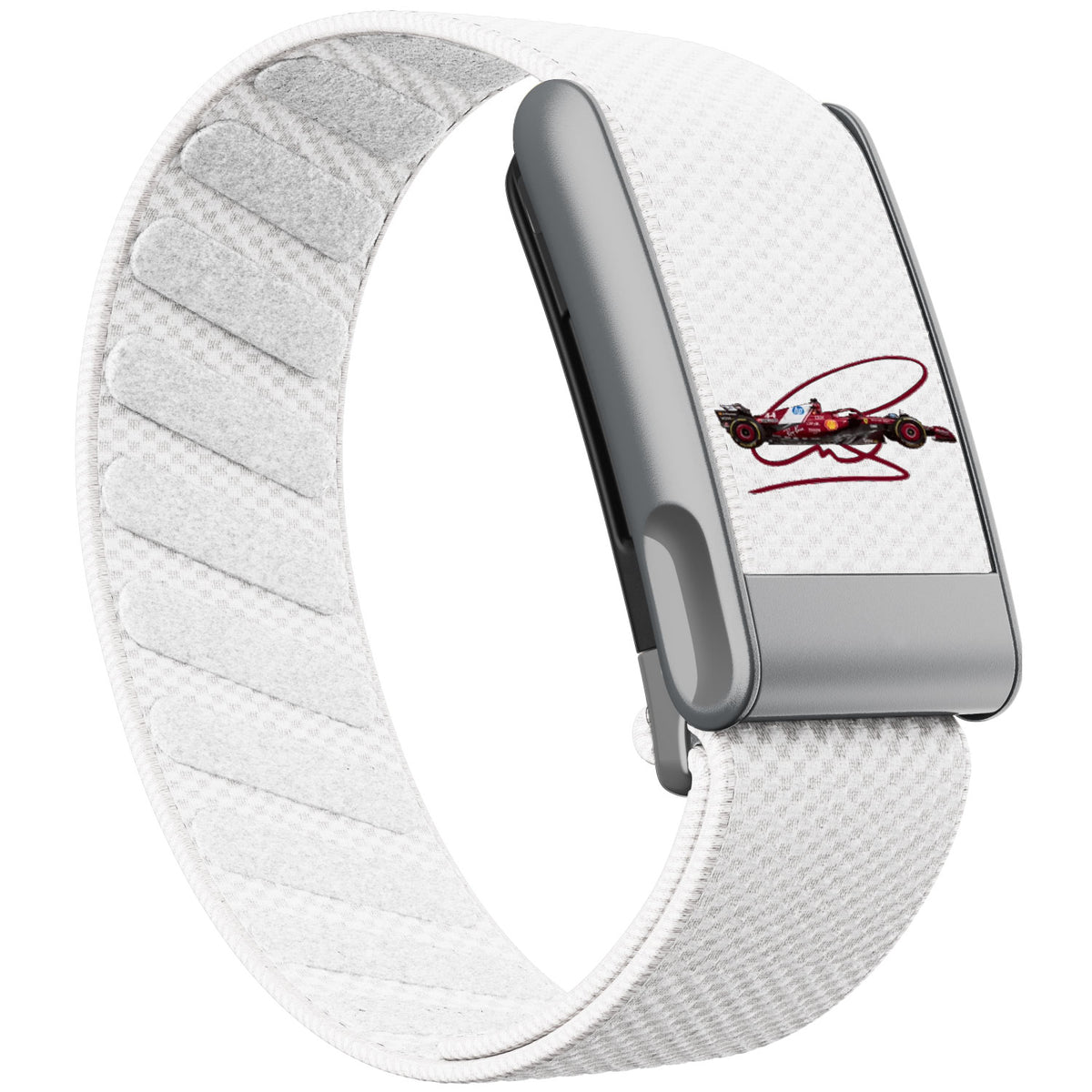 WHOOP 5.0 Standard Woven Band — Matte Silver (MG) - 赛车