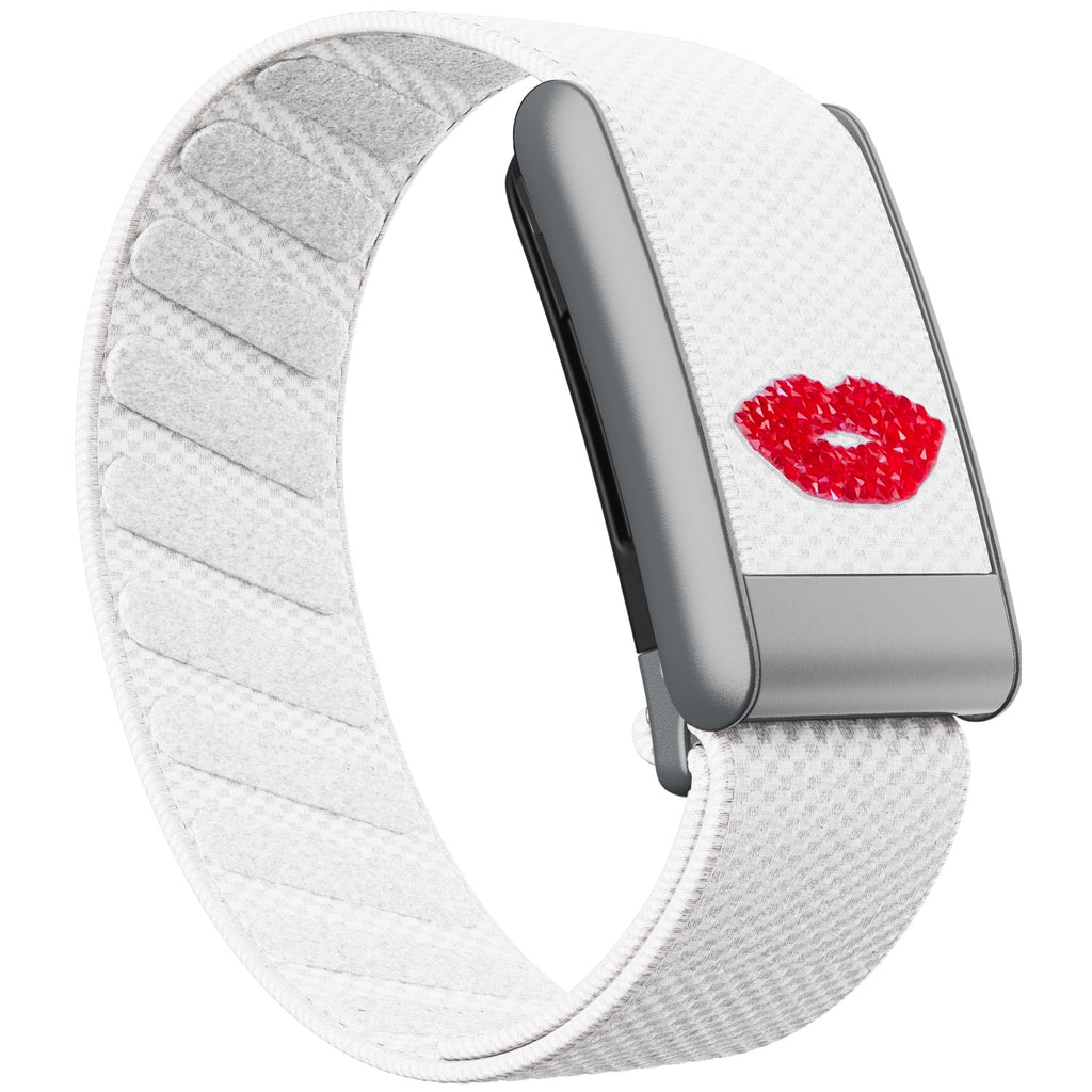 WHOOP 5.0 Standard Woven Band — Matte Silver - 嘴唇