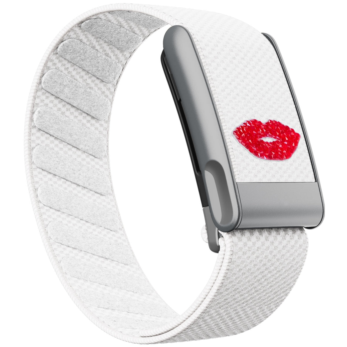 WHOOP 5.0 Standard Woven Band — Matte Silver (MG) - 嘴唇
