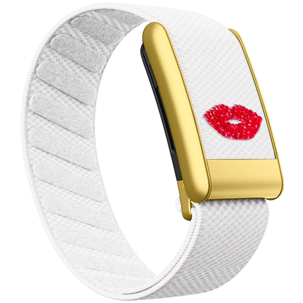 WHOOP 5.0 Standard Woven Band — Matte Gold - 嘴唇