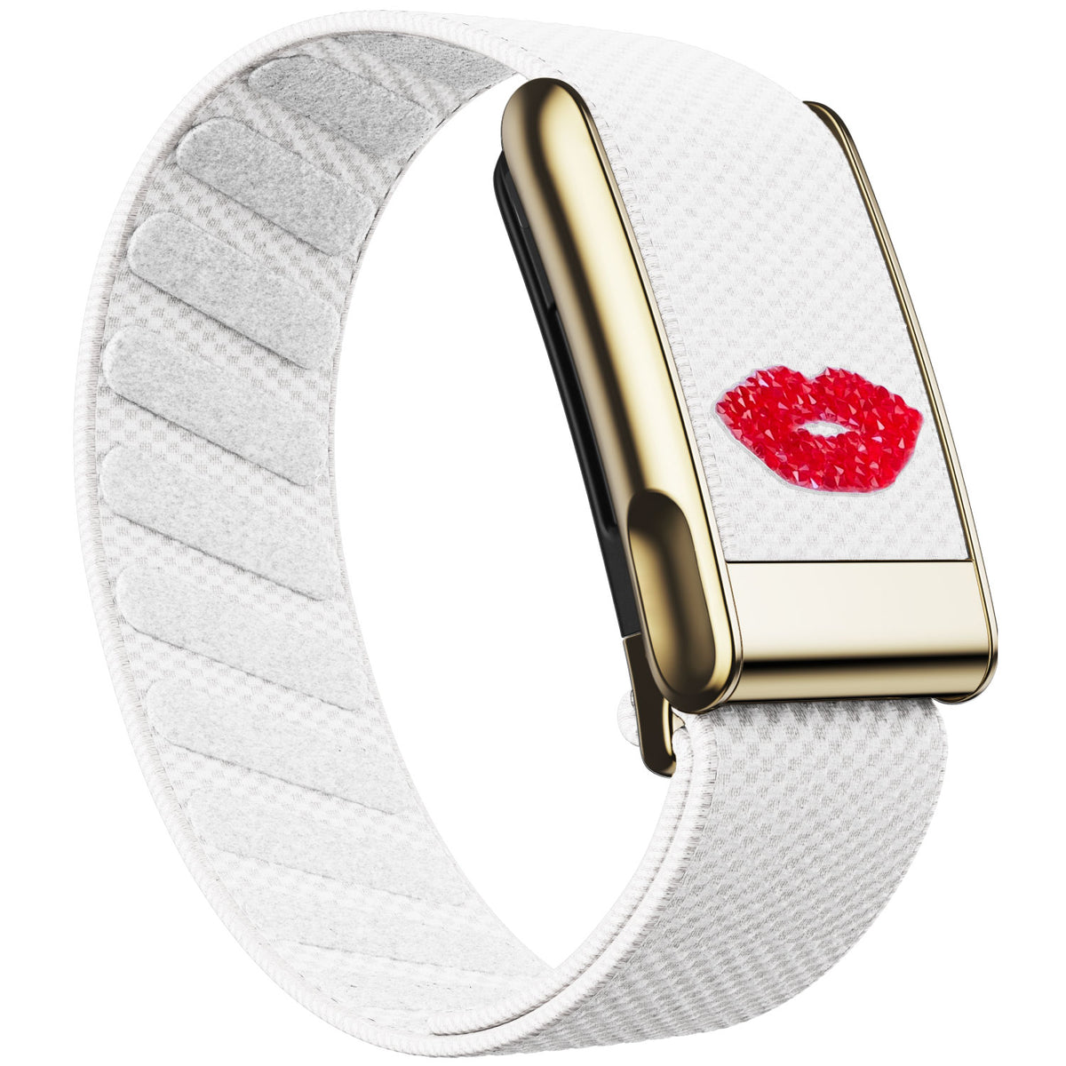 WHOOP 5.0 Standard Woven Band — Titanium Gold (MG) - 嘴唇