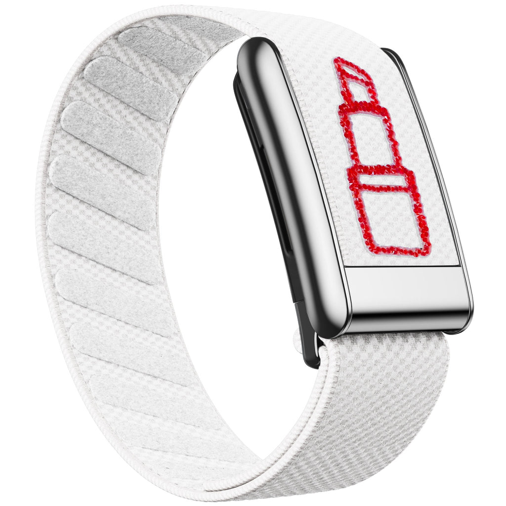 WHOOP 5.0 Standard Woven Band — Titanium Silver - 唇膏