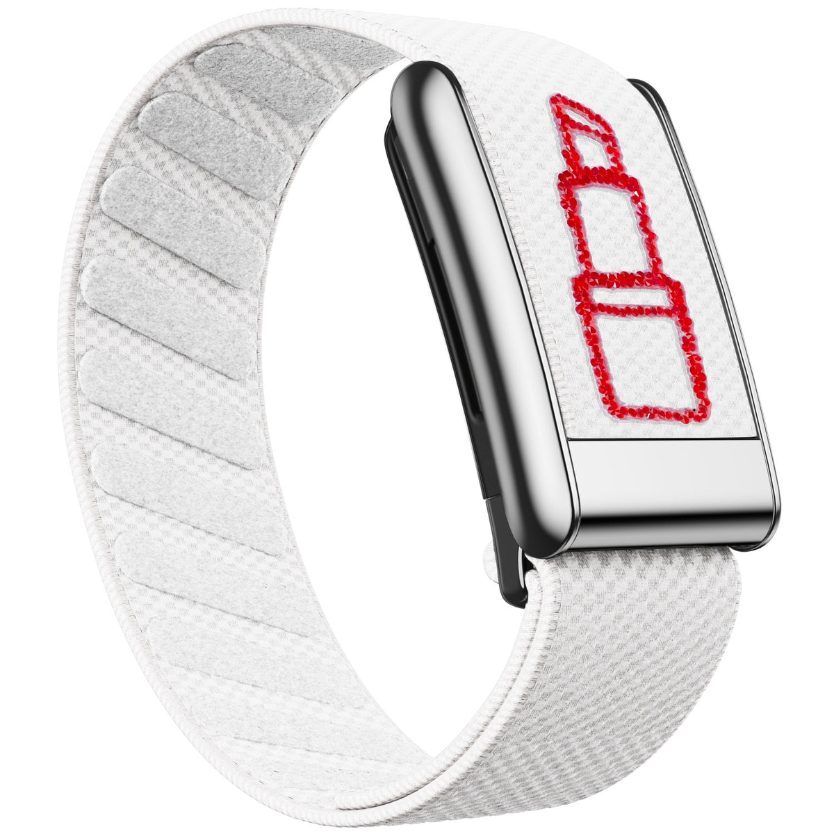 WHOOP 5.0 Standard Woven Band — Titanium Silver - 唇膏