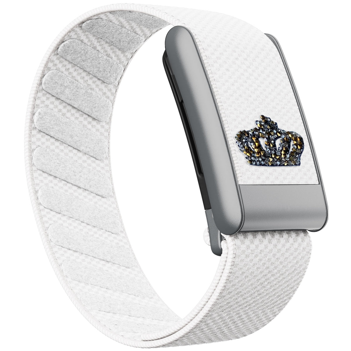 WHOOP 5.0 Standard Woven Band — Matte Silver - 黑皇冠