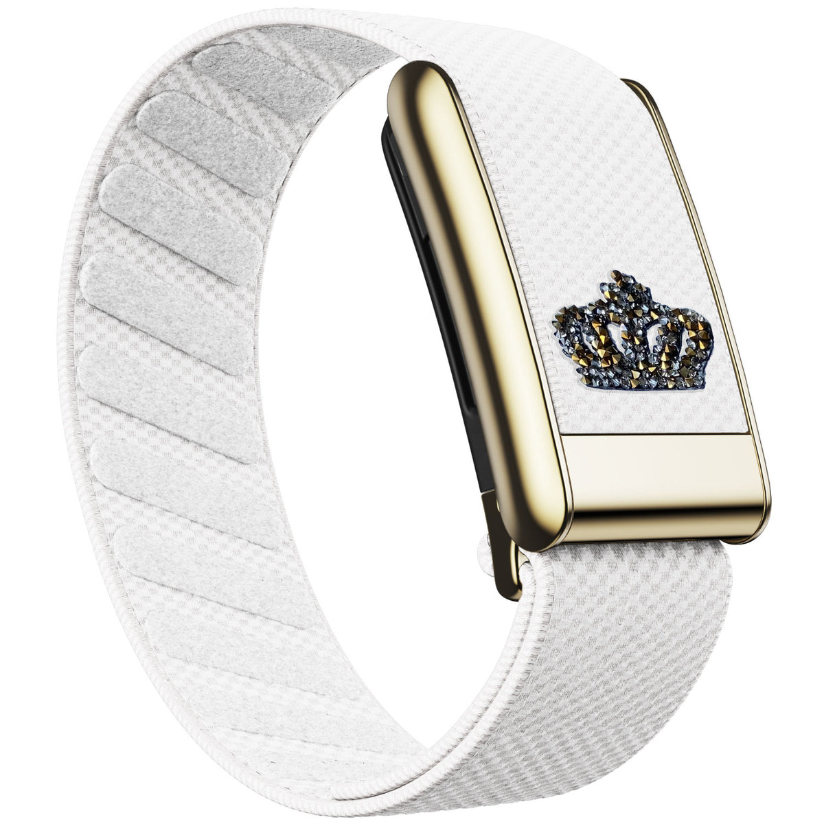 WHOOP 5.0 Standard Woven Band — Titanium Gold - 黑皇冠