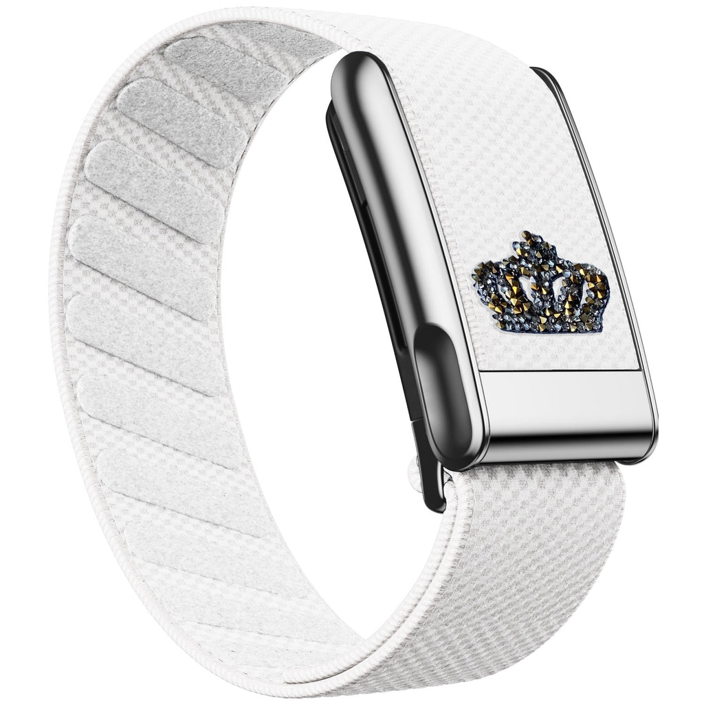 WHOOP 5.0 Standard Woven Band — Titanium Silver (MG) - 黑皇冠