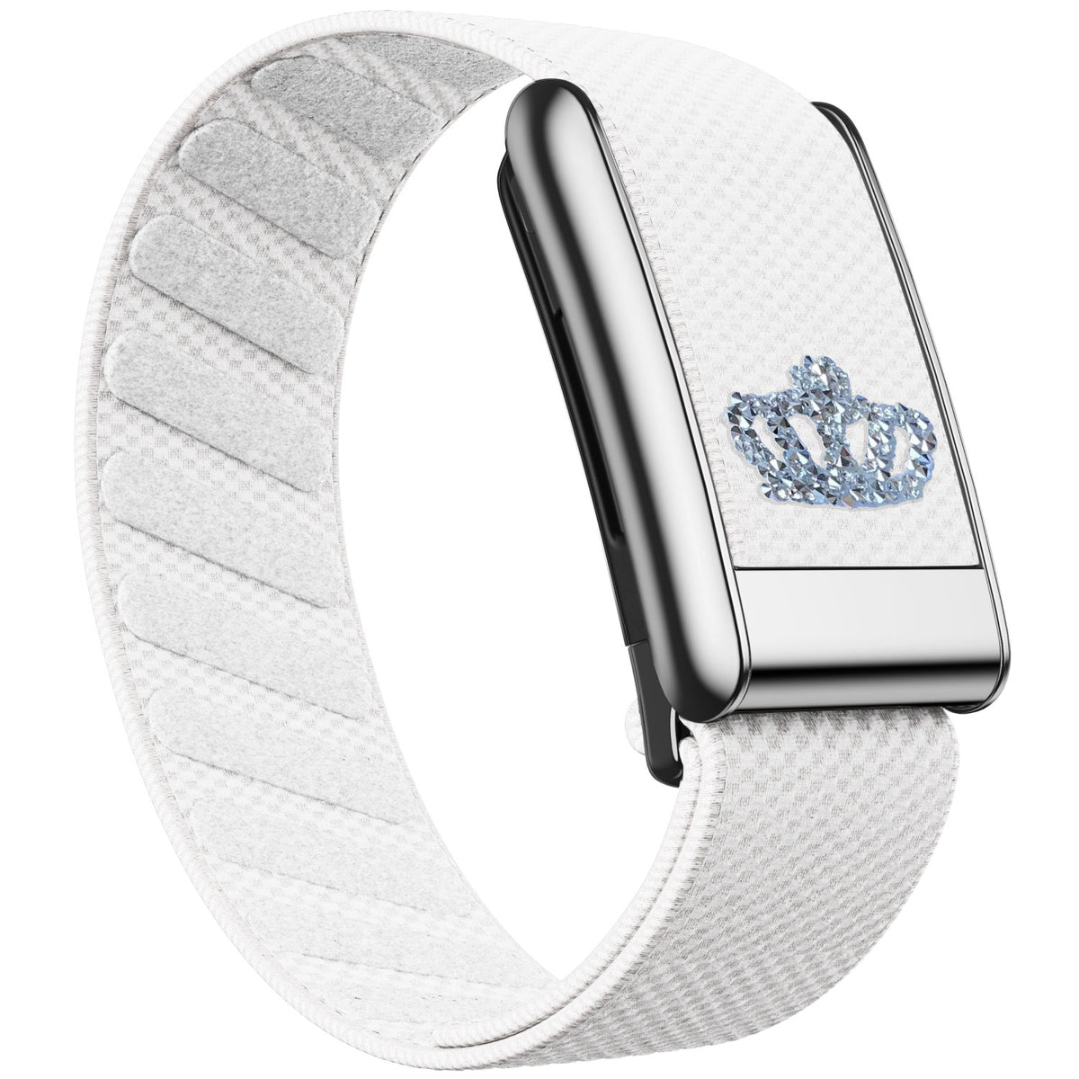 WHOOP 5.0 Standard Woven Band — Titanium Silver - 白皇冠