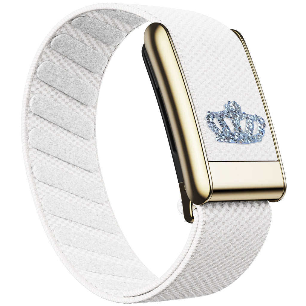 WHOOP 5.0 Standard Woven Band — Titanium Gold - 白皇冠