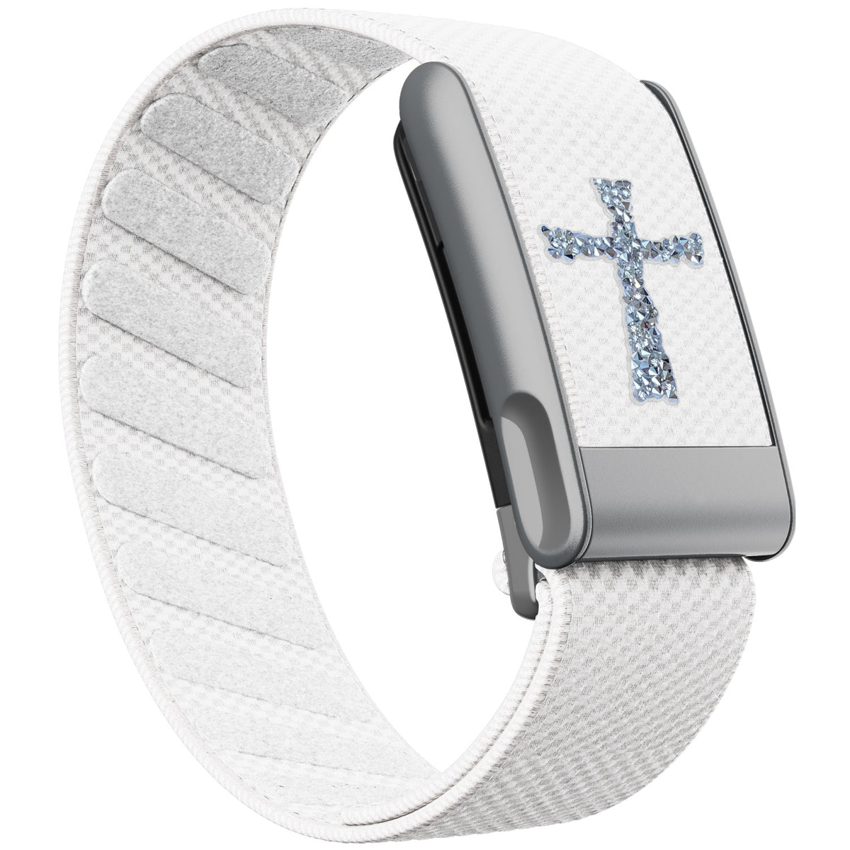 WHOOP 5.0 Standard Woven Band — Matte Silver (MG) - 十字