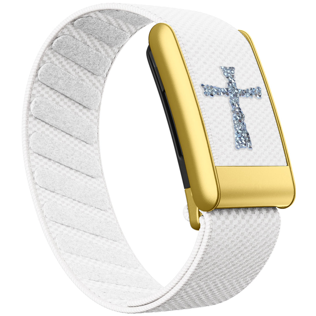 WHOOP 5.0 Standard Woven Band — Matte Gold - 十字