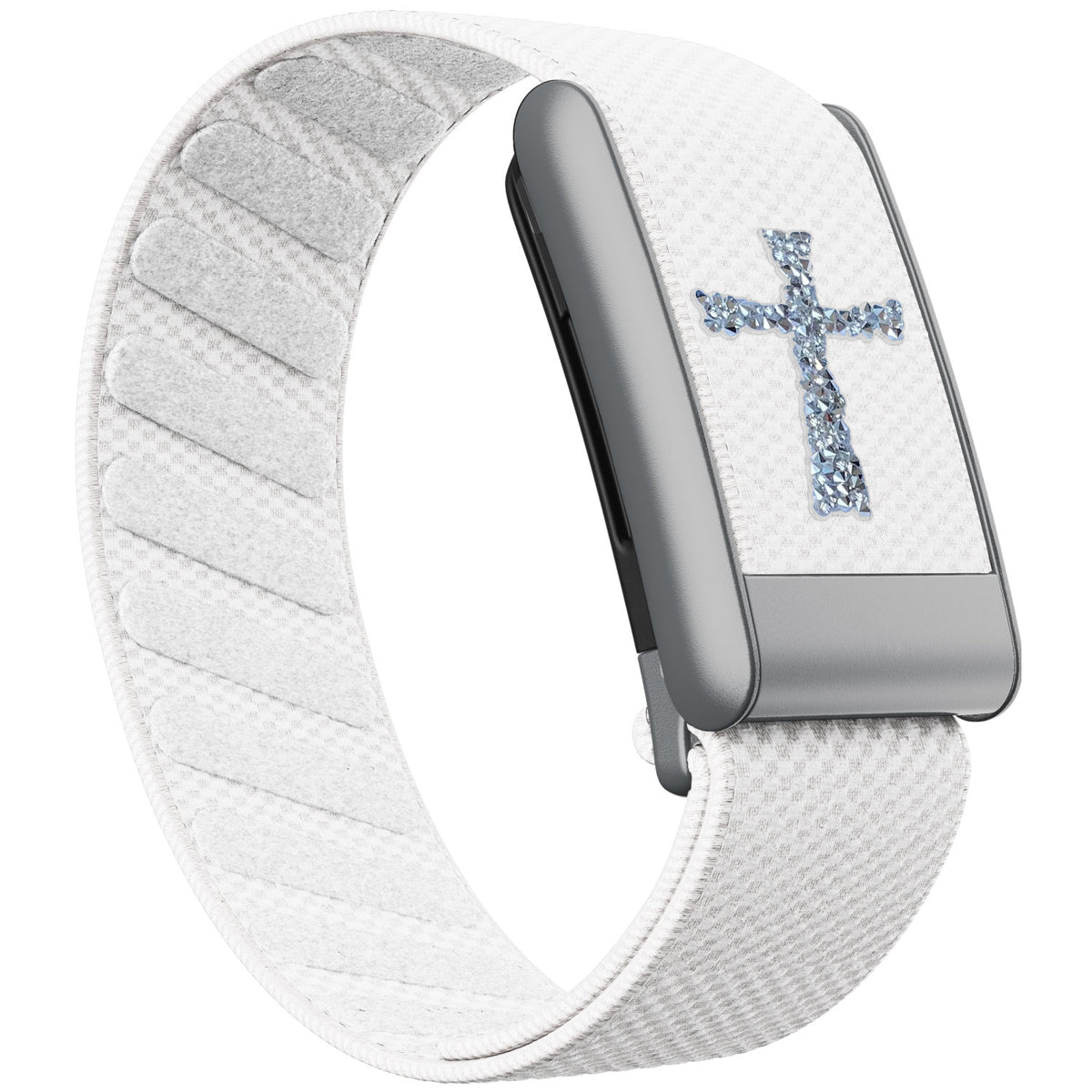 WHOOP 5.0 Standard Woven Band — Matte Silver - 十字