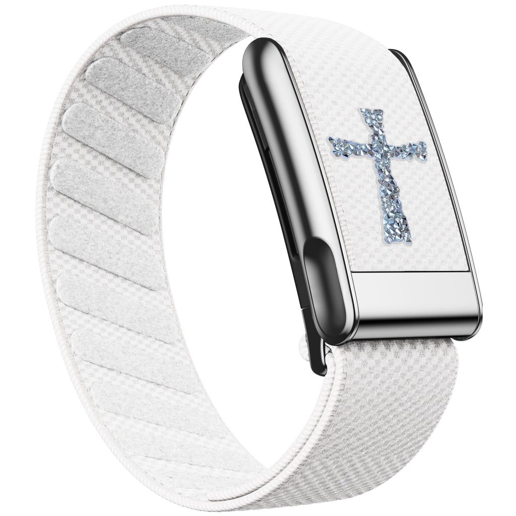 WHOOP 5.0 Standard Woven Band — Titanium Silver (MG) - 十字