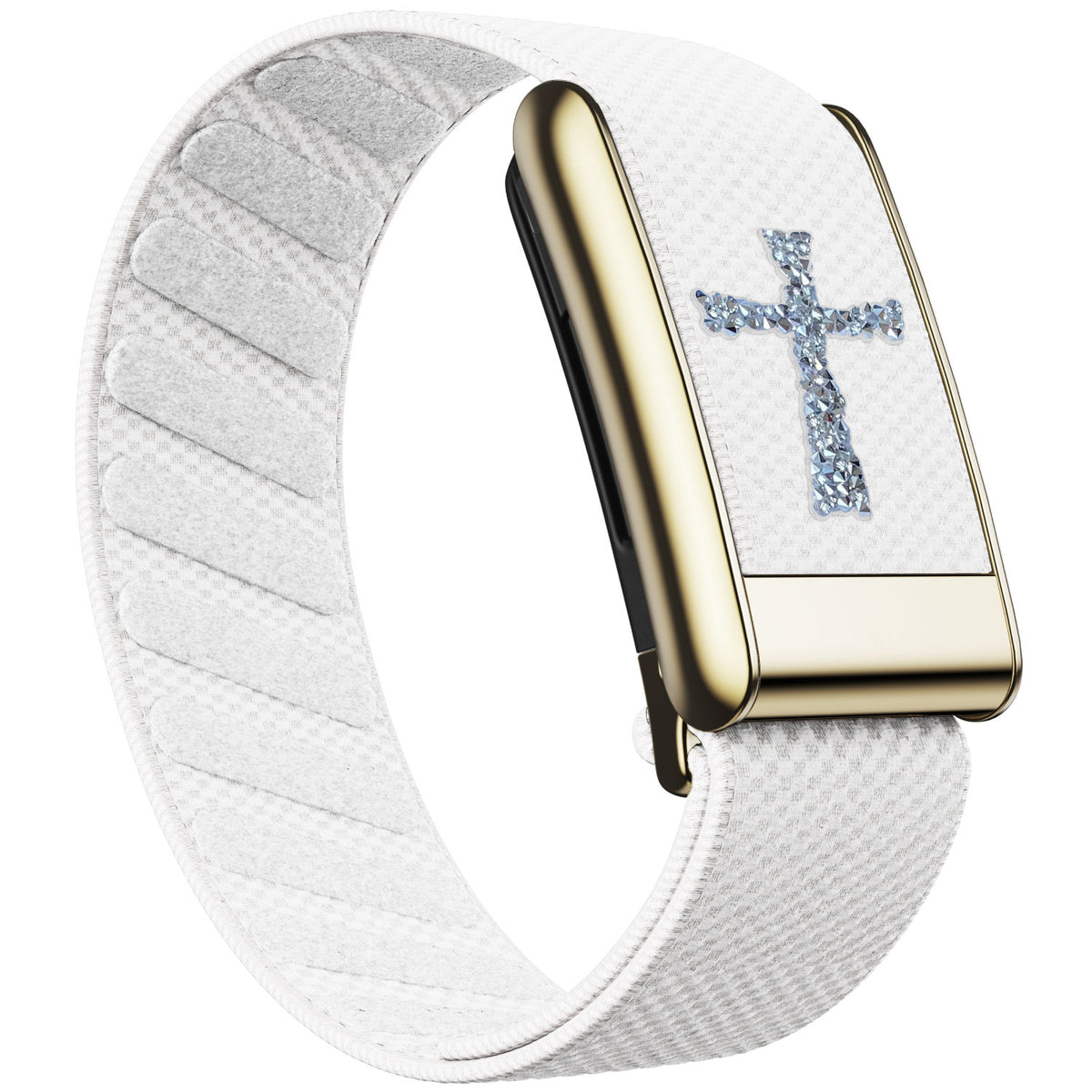 WHOOP 5.0 Standard Woven Band — Titanium Gold - 十字